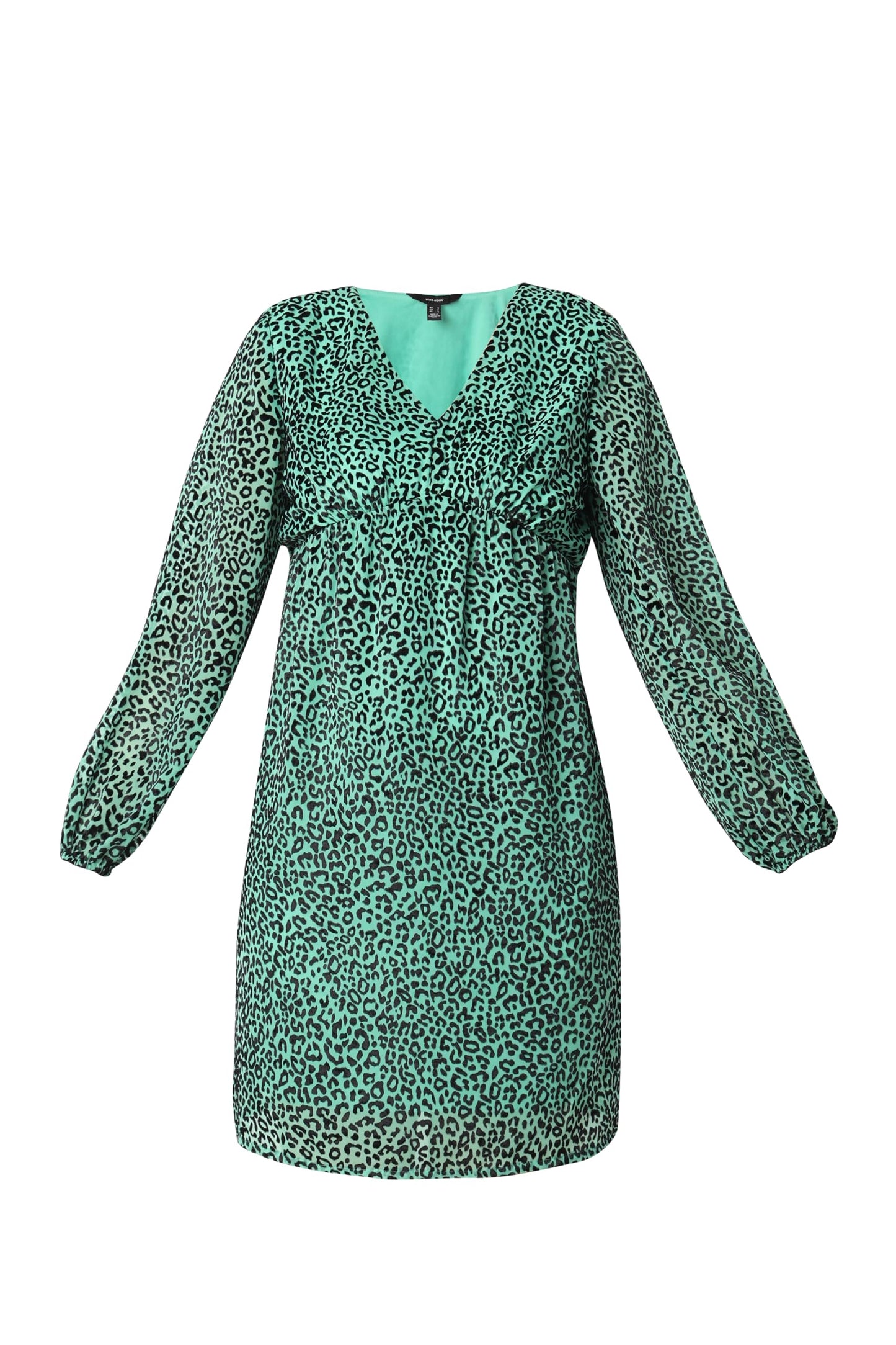 VERO MODA Women's Viscose A-Line Above The Knee Dress (Holly Holly Green) - SaumyasStore
