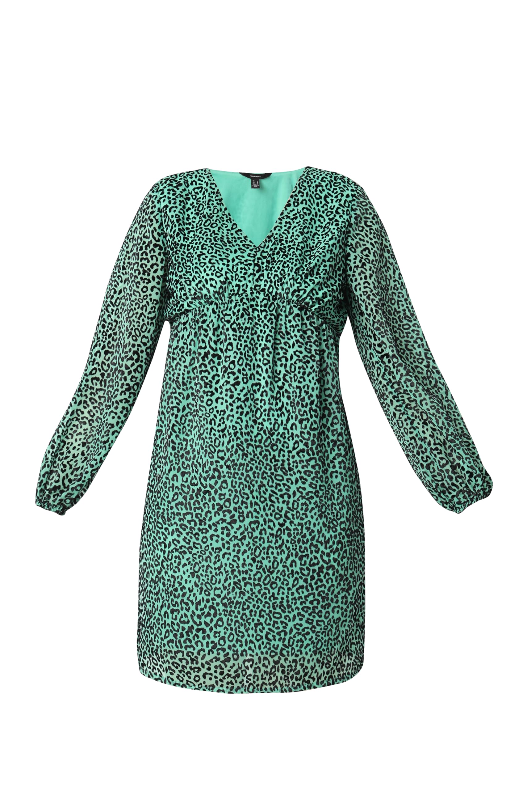 VERO MODA Women's Viscose A-Line Above The Knee Dress (Holly Holly Green) - SaumyasStore