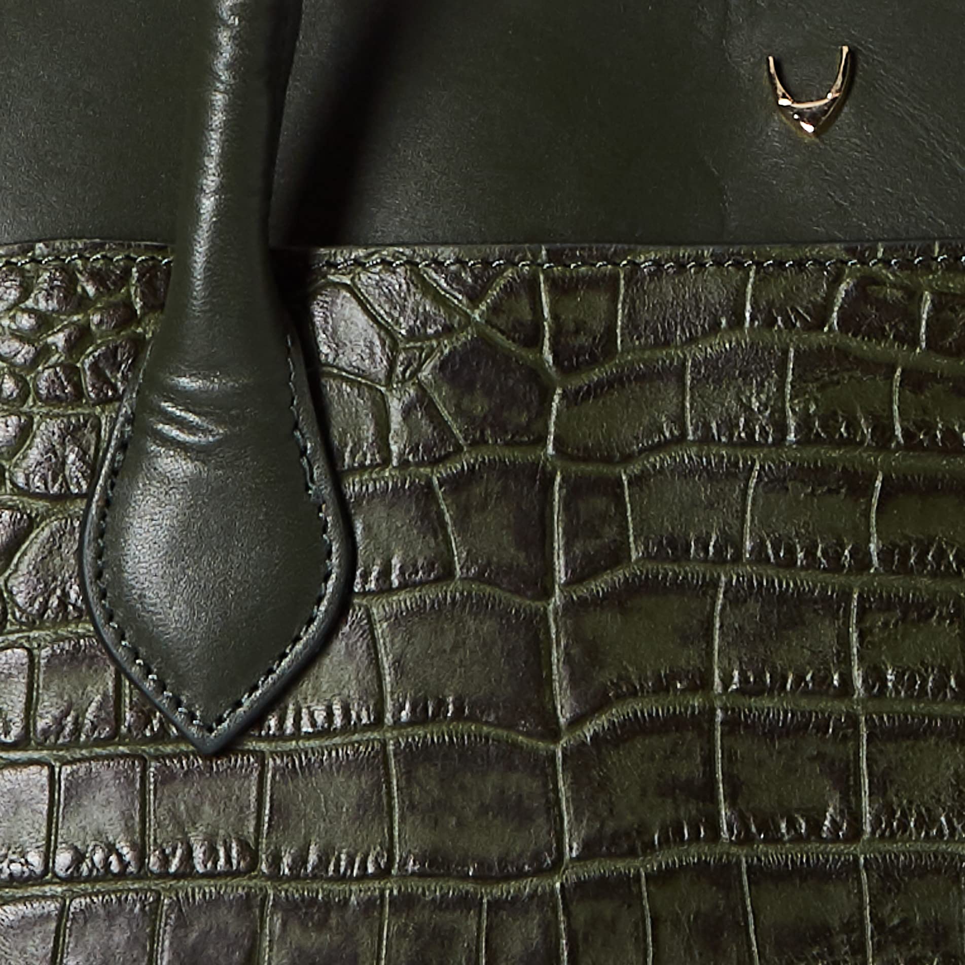 Hidesign womens SB FABIOLA II Large Emerald Tote Bag - SaumyasStore