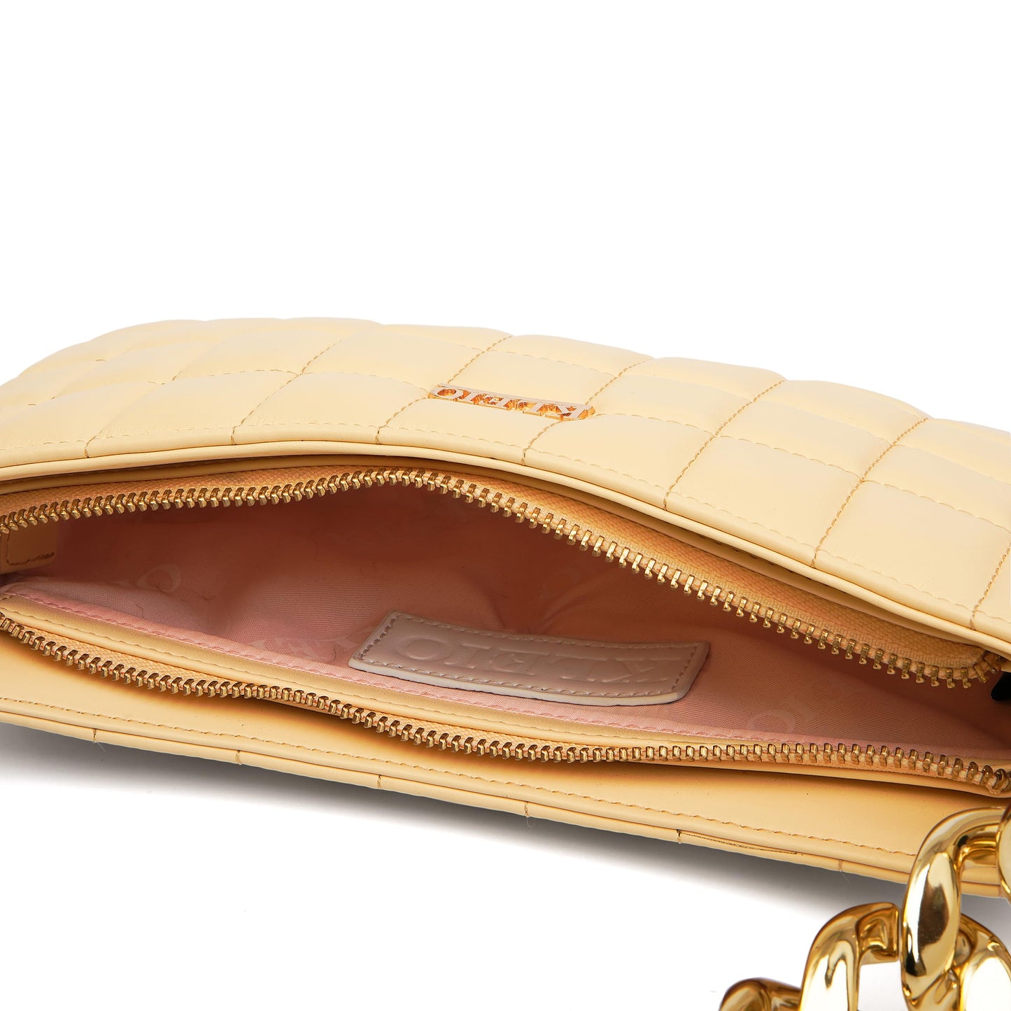 KLEIO Vegan Leather Quilted Elegant Sling Bag For Women with Zip Closure (Cream) | Casual Crossbody Bag for Girls for Everyday Use | Suitable for Parties, Functions, College & Office - SaumyasStore