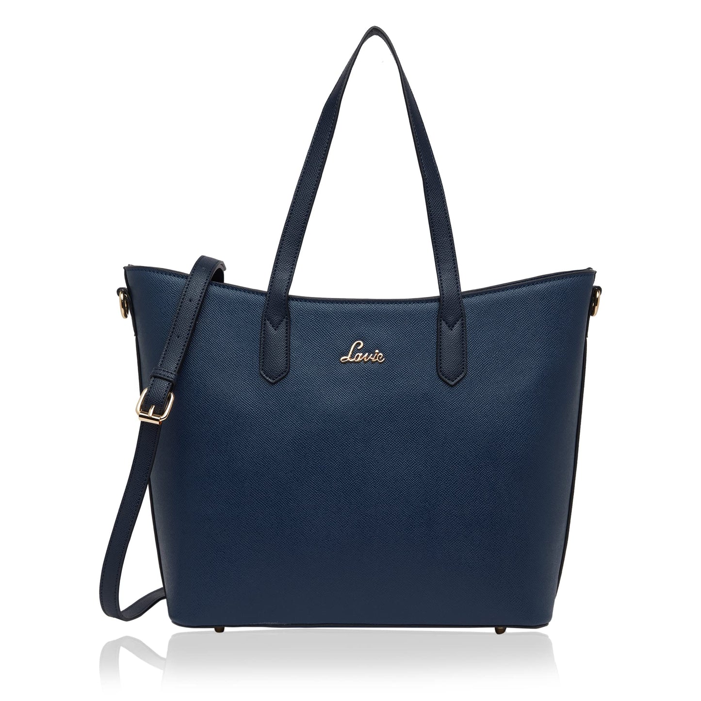 Lavie Women's Tonal Hailon Tote Bag Navy Ladies Purse Handbag - SaumyasStore