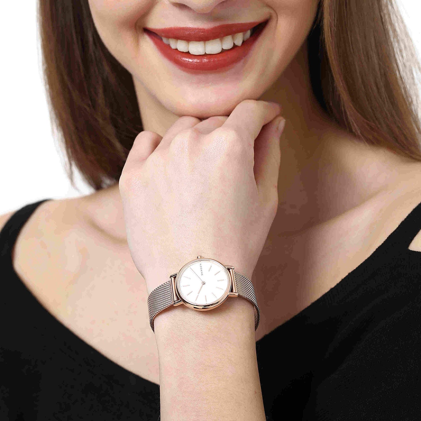 Skagen Analog White Dial Women's Watch - SaumyasStore