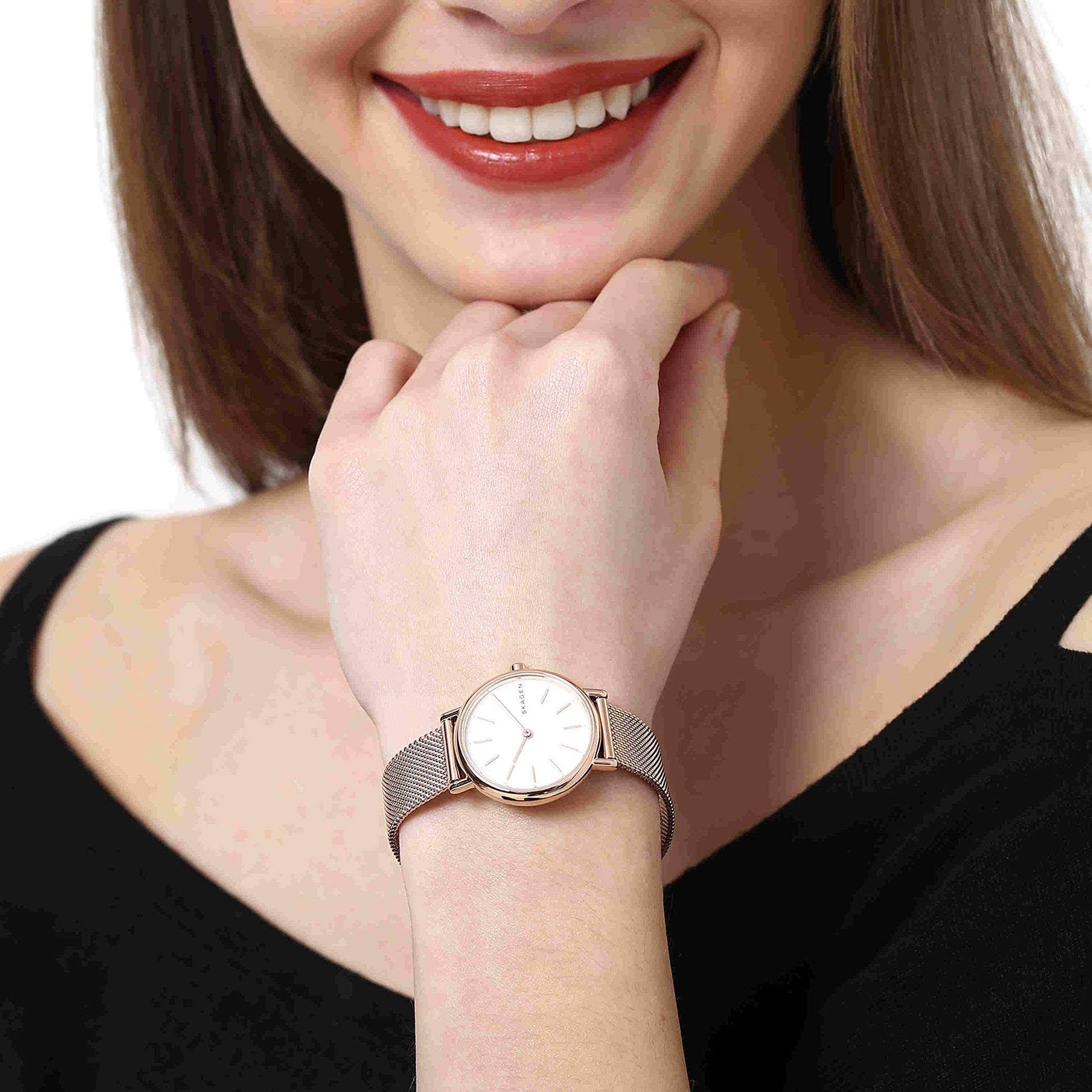 Skagen Analog White Dial Women's Watch - SaumyasStore