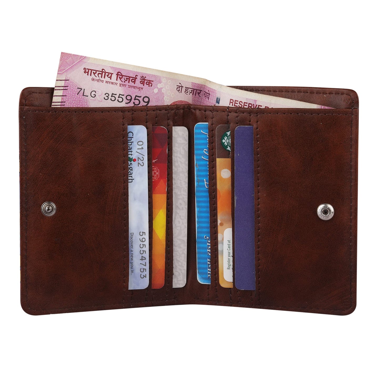 ShopMantra Women Printed Small Wallet | Small Wallet for Women's | Women Purse | Premium Vegan Faux Leatherette Small Pocket Organizer | Coin | Card | Light Blue - SaumyasStore