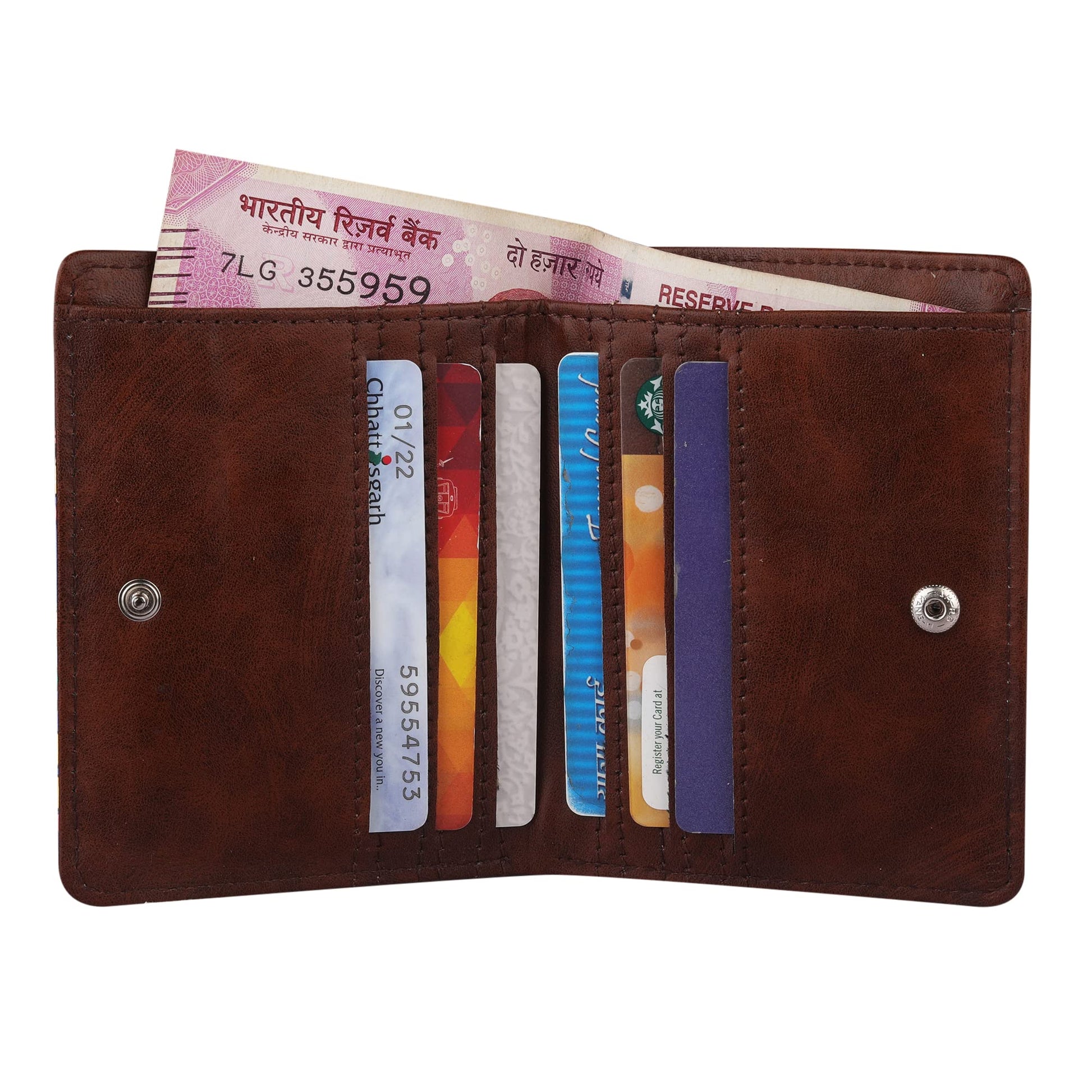 ShopMantra Women Printed Small Wallet | Small Wallet for Women's | Women Purse | Premium Vegan Faux Leatherette Small Pocket Organizer | Coin | Card | Light Blue - SaumyasStore