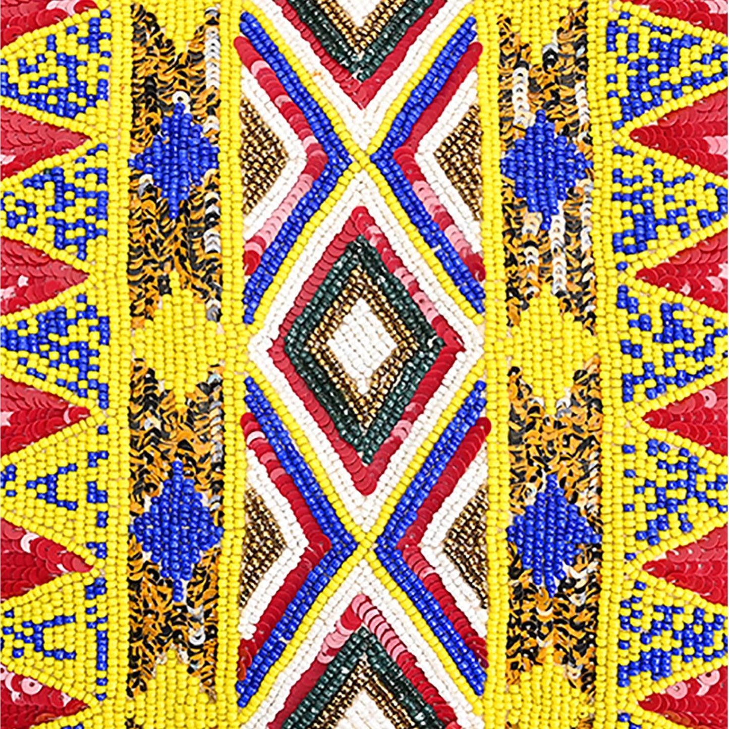 Boho Girl Diamond Pattern Beaded Green Tote with Pompom Tassles | Large Designer Tote Bag for Girls and Women | Canvas Handbag | Stylish Casual Bag - SaumyasStore