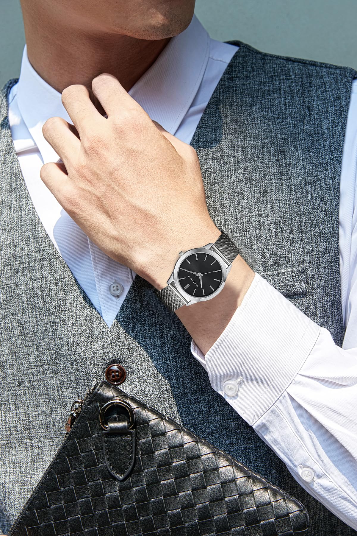 Giordano Analog Wrist Watch for Man with Color Variant |Classy Wired Mesh Band - A1051 - SaumyasStore