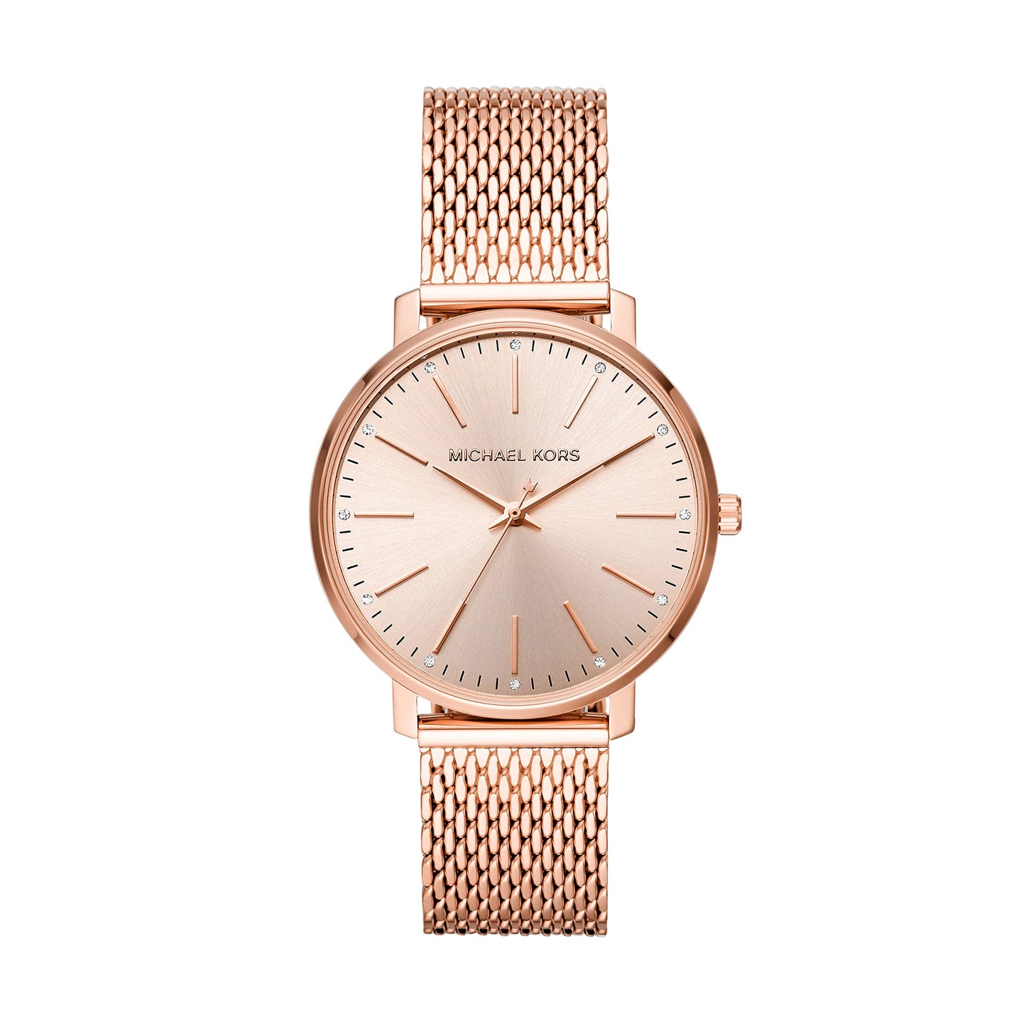 Michael Kors Analog Gold Dial Women's Watch Stainless Steel, Rose Gold Strap - SaumyasStore