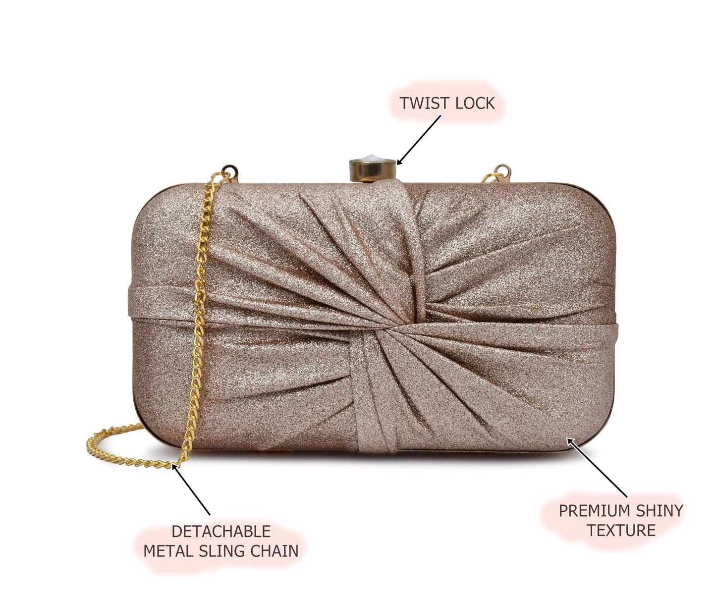 For The Beautiful You Women's Clutch (Gu-Mu) (Peach) - SaumyasStore