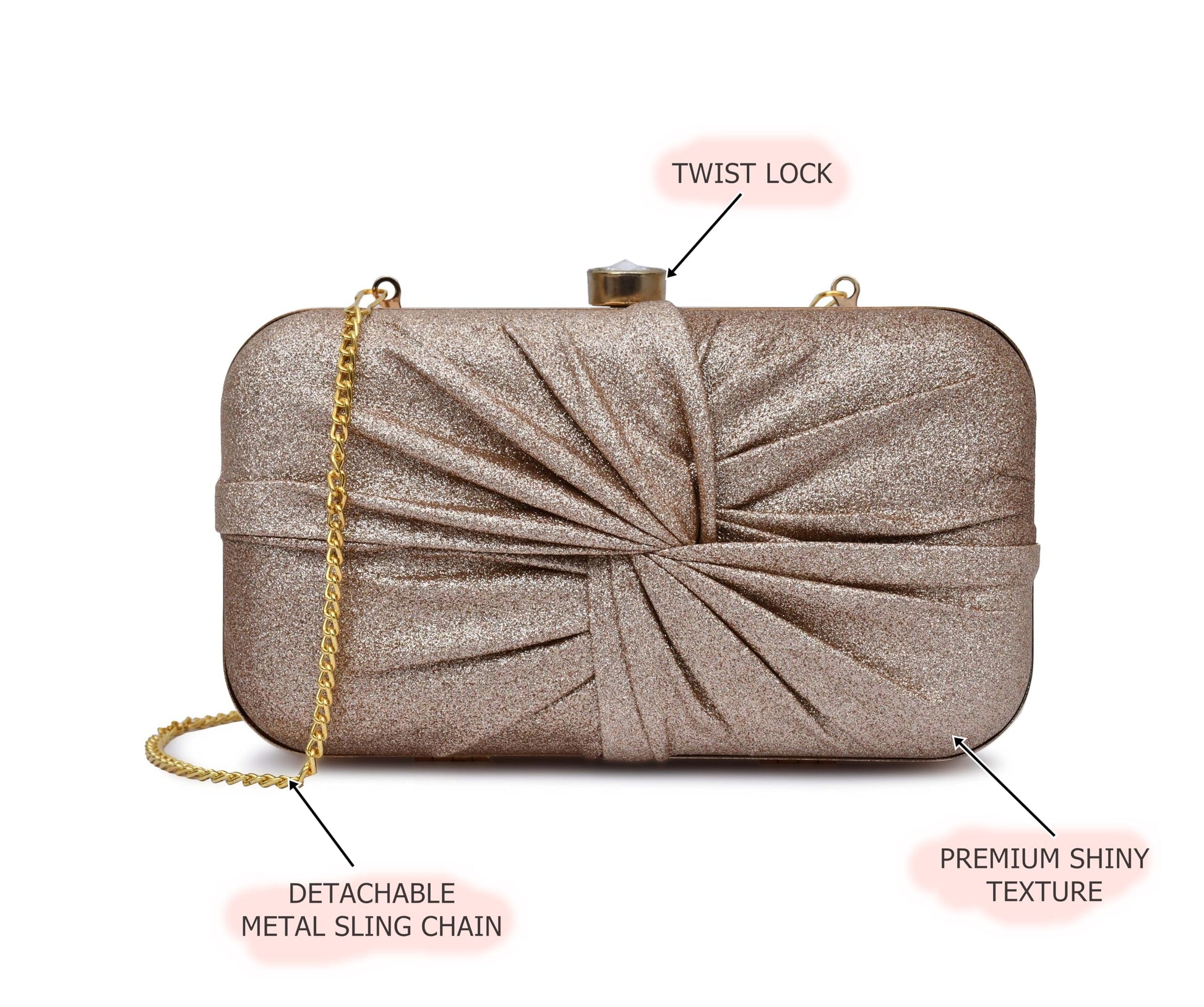 For The Beautiful You Women's Clutch (Gu-Mu) (Peach) - SaumyasStore