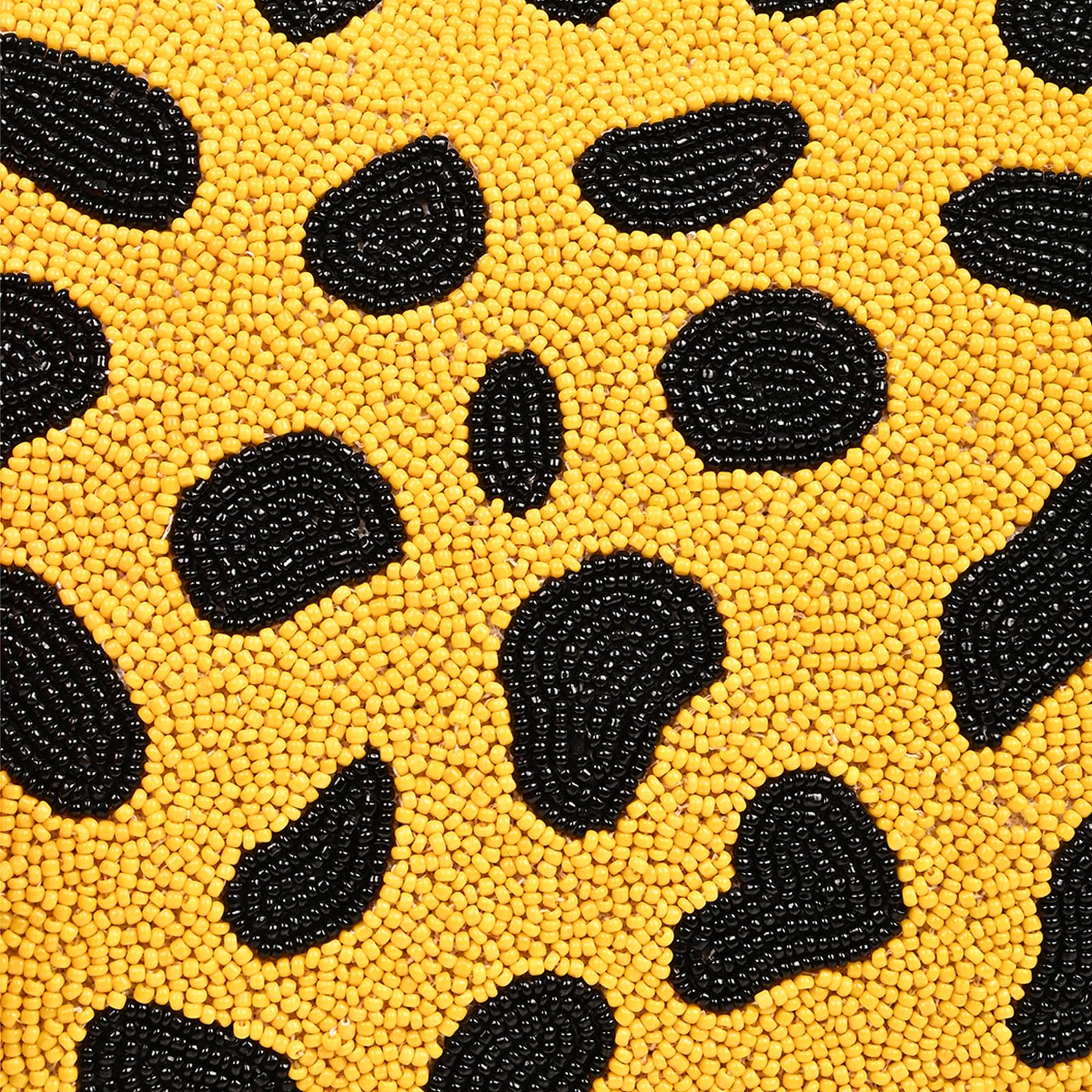 Boho Girl Cheetah Embellished Checkered Tote | Shoulder Bag with Inner Zip Pocket - Jacquard Handbag for Travel and Any Occassion - SaumyasStore