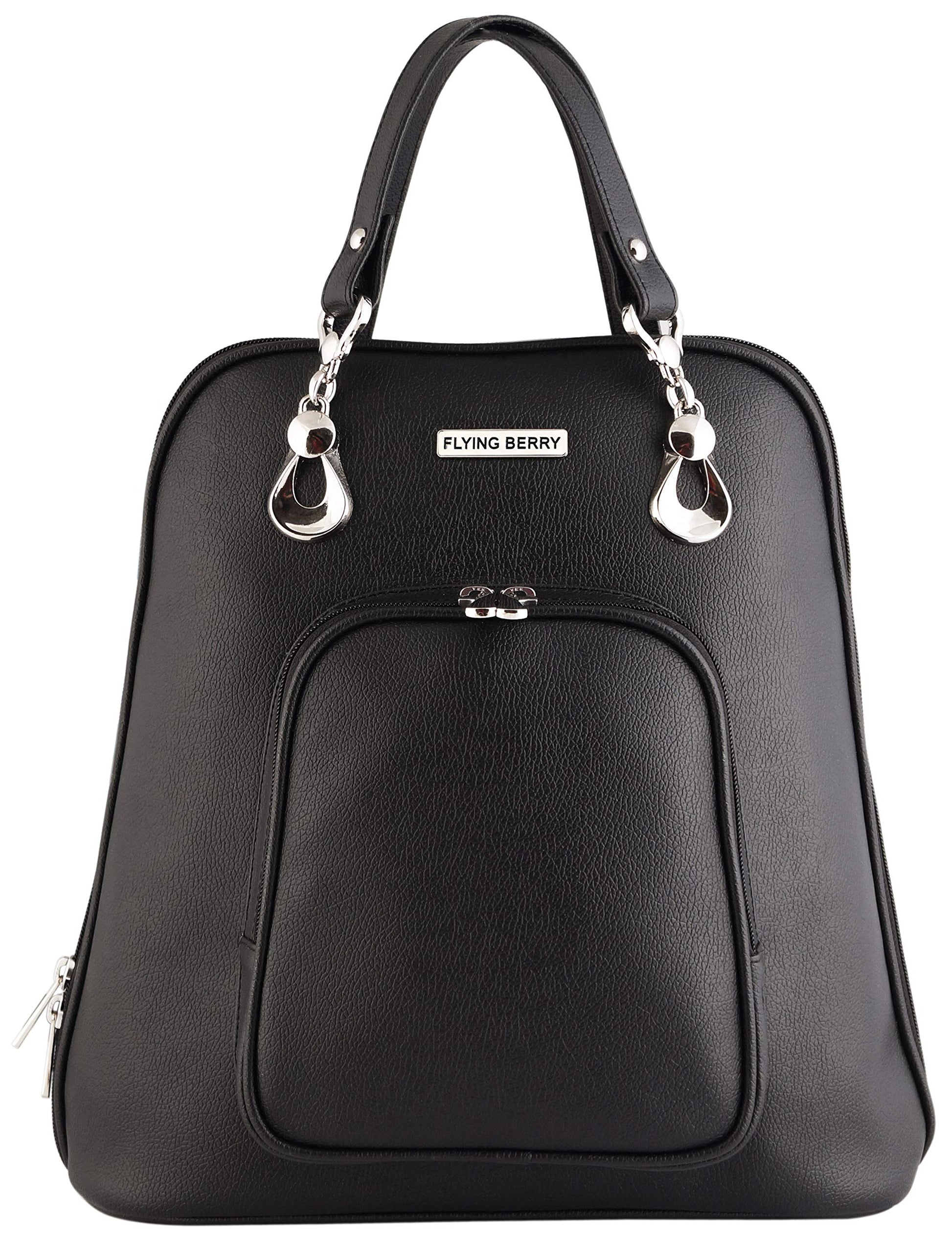 FLYING BERRY Womens Backpack Handbag(Black) Free Size - SaumyasStore