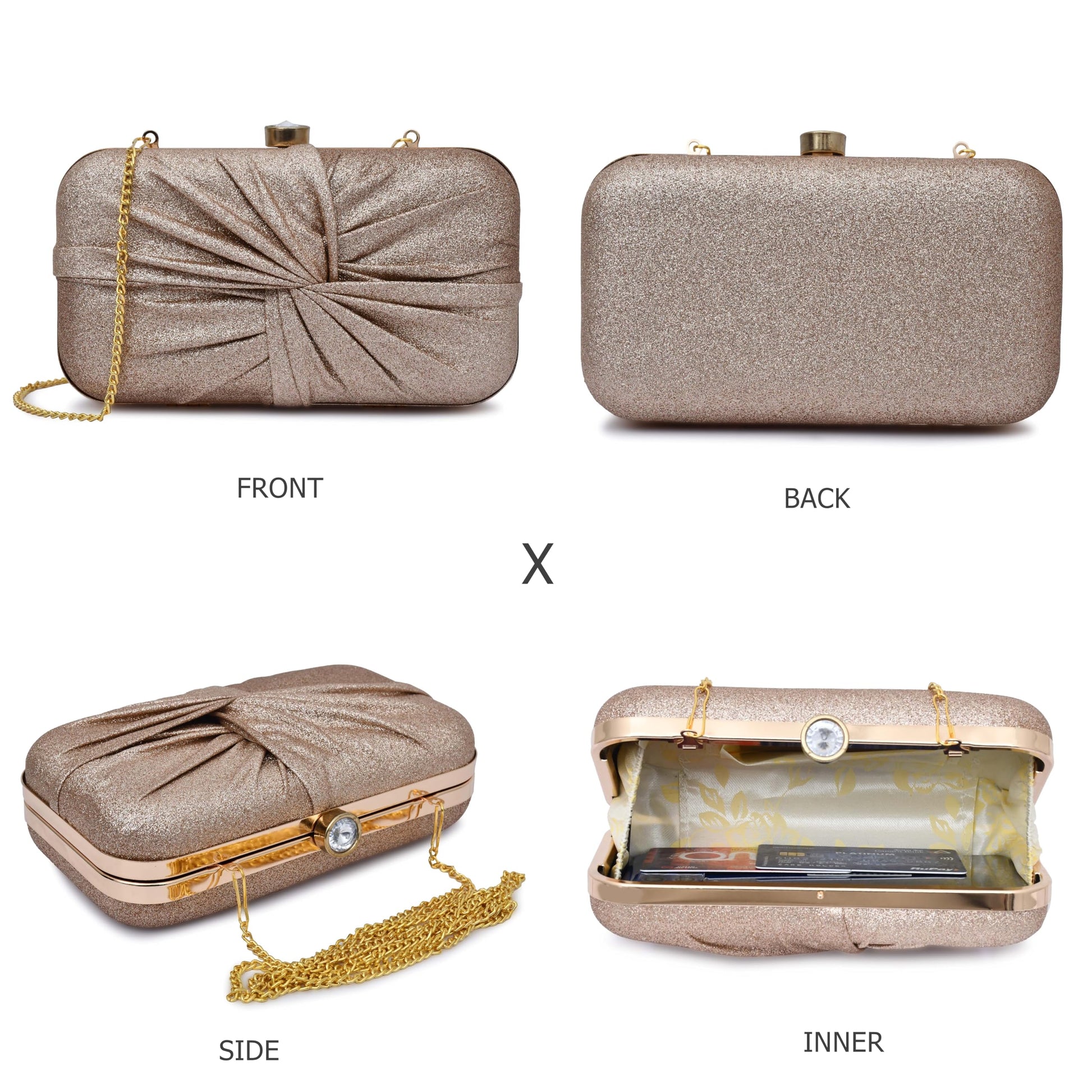 For The Beautiful You Women's Clutch (Gu-Mu) (Peach) - SaumyasStore